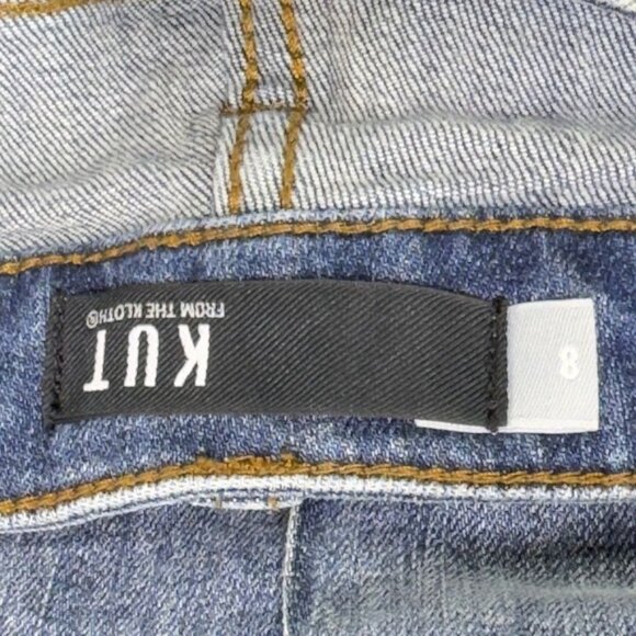 KUT from the KLOTH FARRAH Baby Bootcut Women's Jeans Dark Wash Stretch Size 12 - Picture 3 of 11